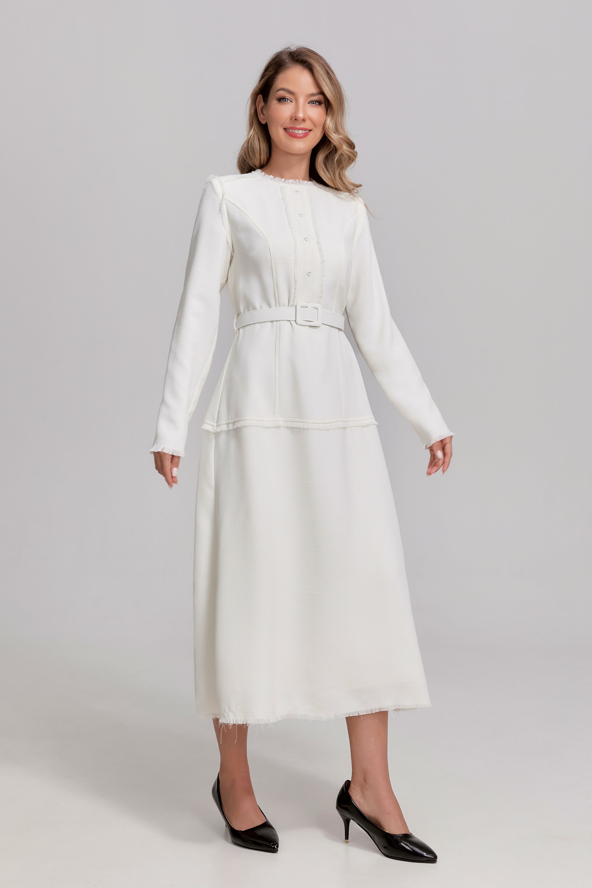 Ivory Heirloom Midi Dress - MissFinchNYC