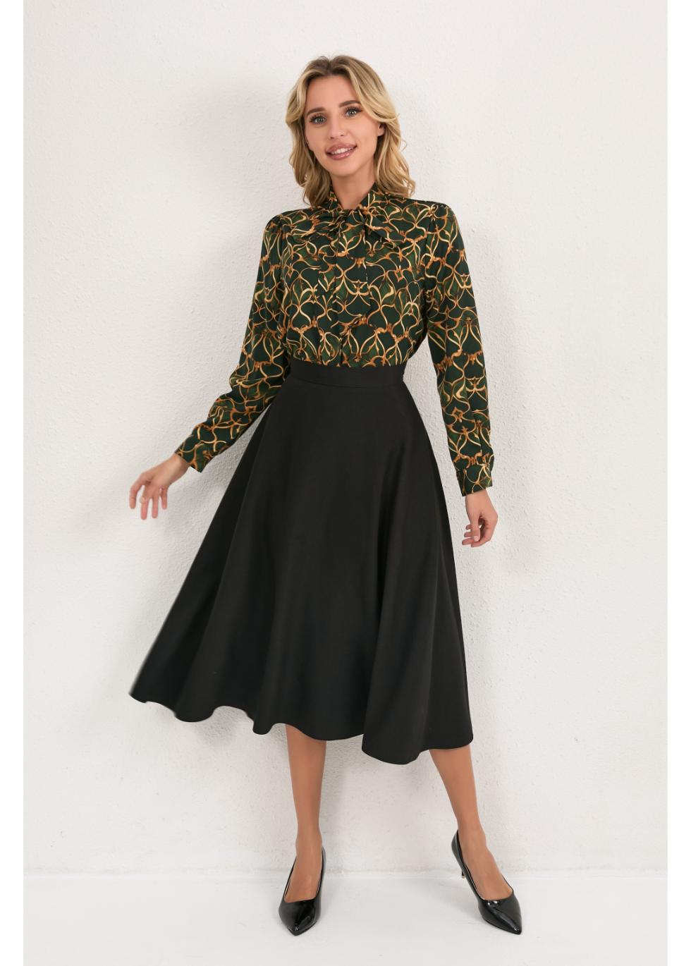 Olive Short Bow Blouse