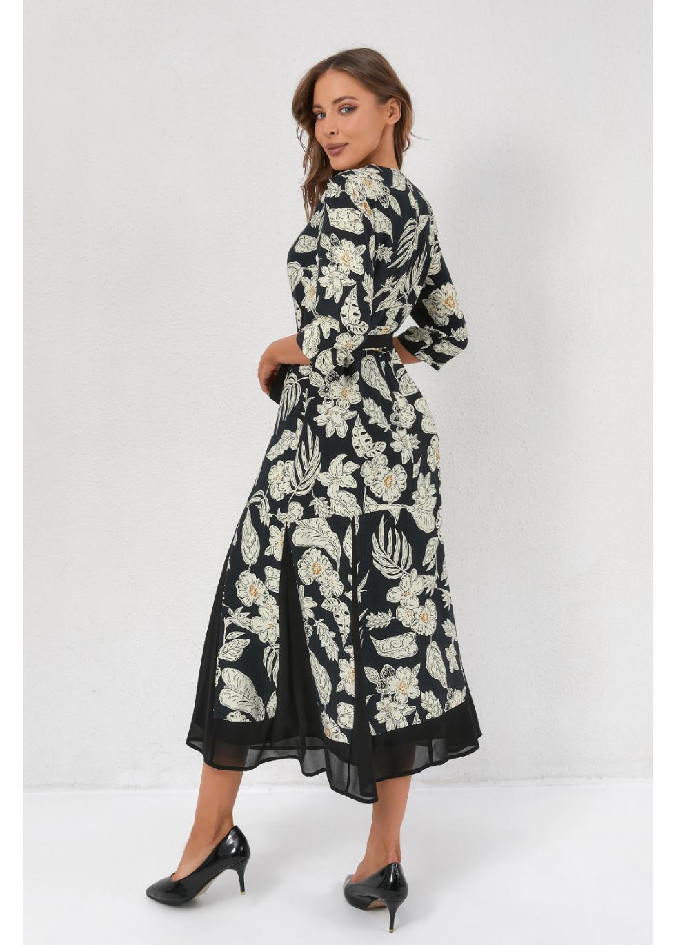 Orchid Crest Midi Dress