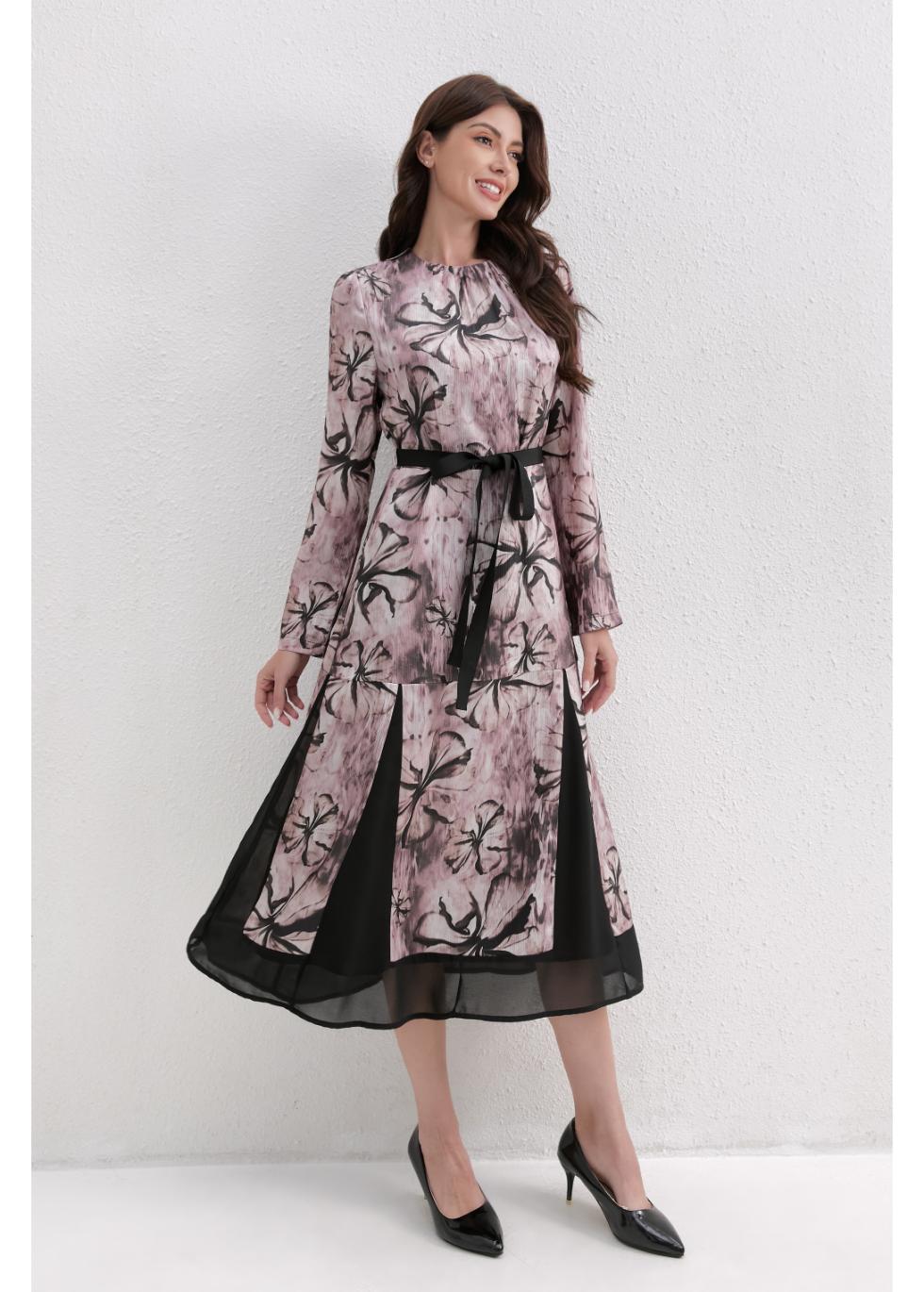 Dusky Petals Midi Dress - MissFinchNYC