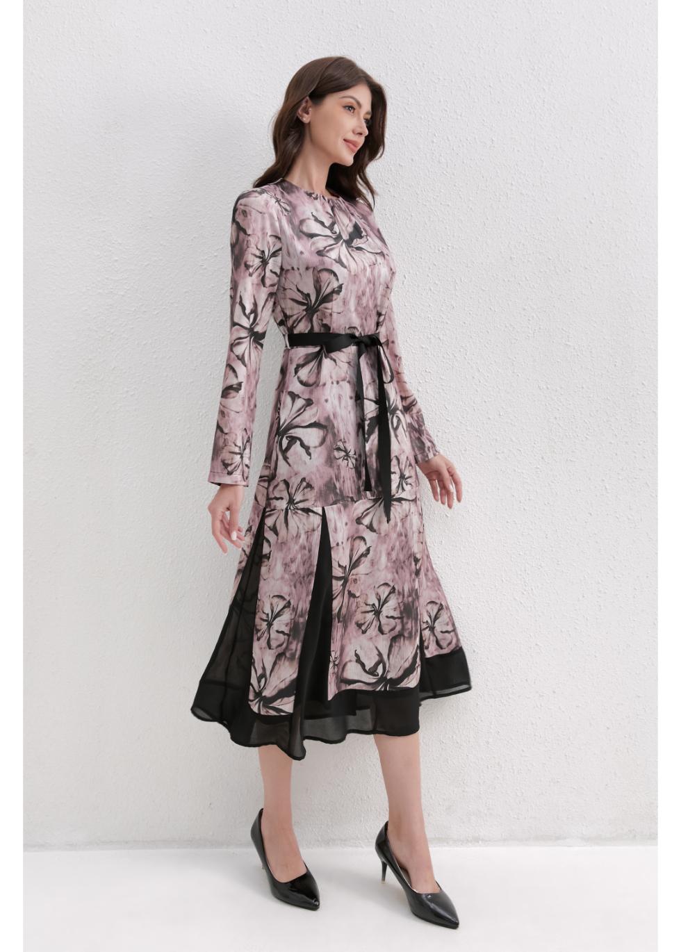 Dusky Petals Midi Dress - MissFinchNYC