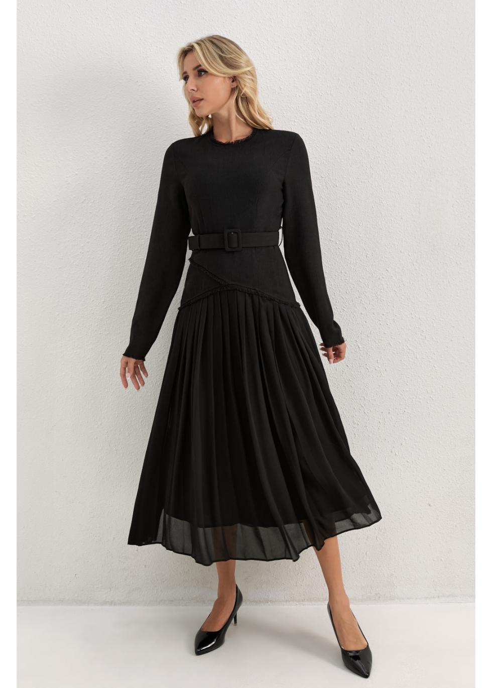 Obsidian Garden Midi Dress - MissFinchNYC