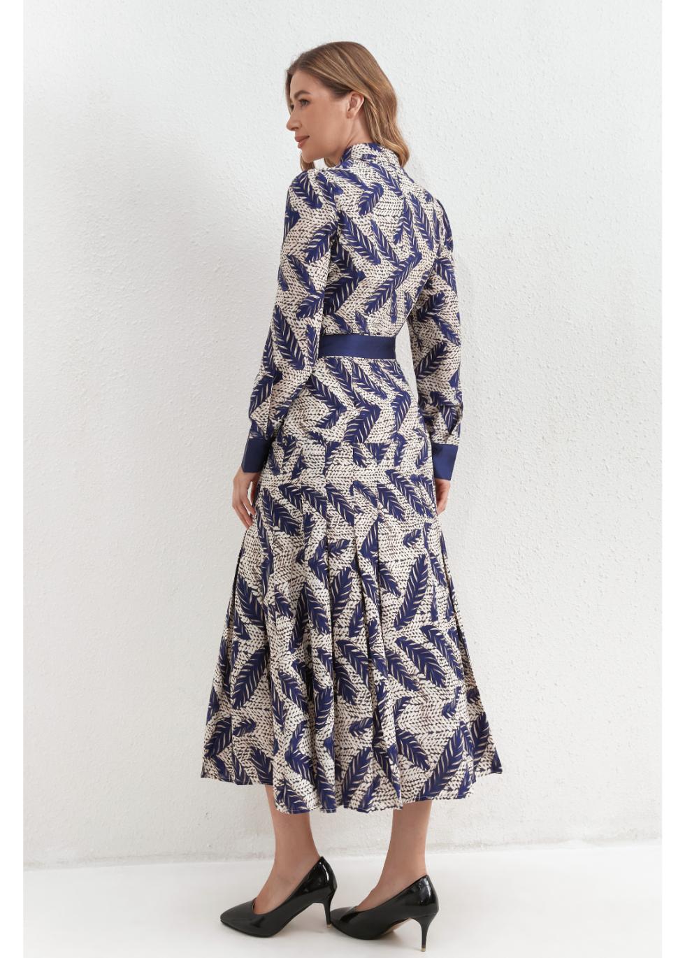 Indigo Fern Shirt Dress - MissFinchNYC