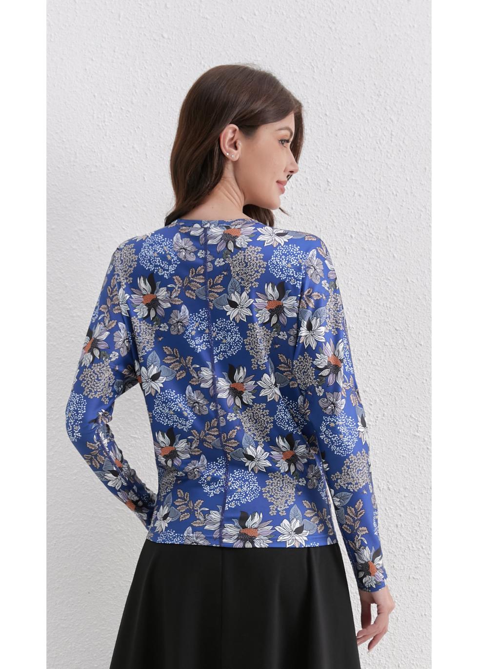 Sapphire Bloom Blouse - MissFinchNYC