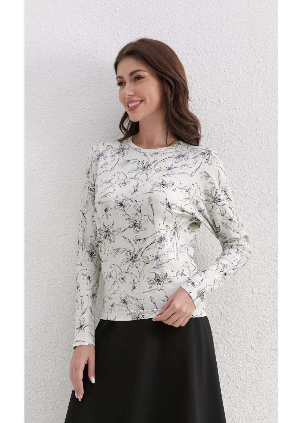 Monochrome Lily Top - MissFinchNYC