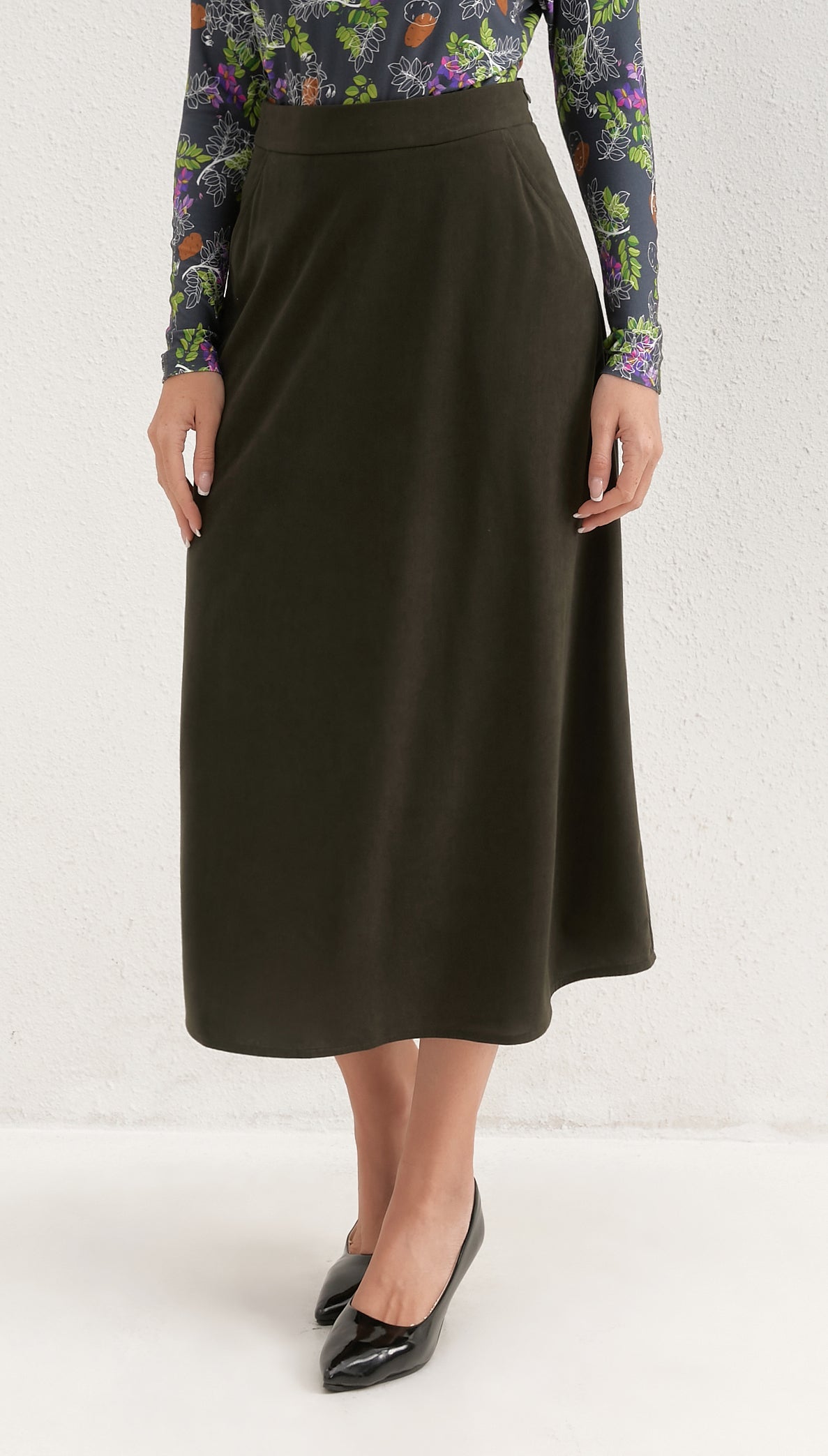 Emerald Suede Skirt