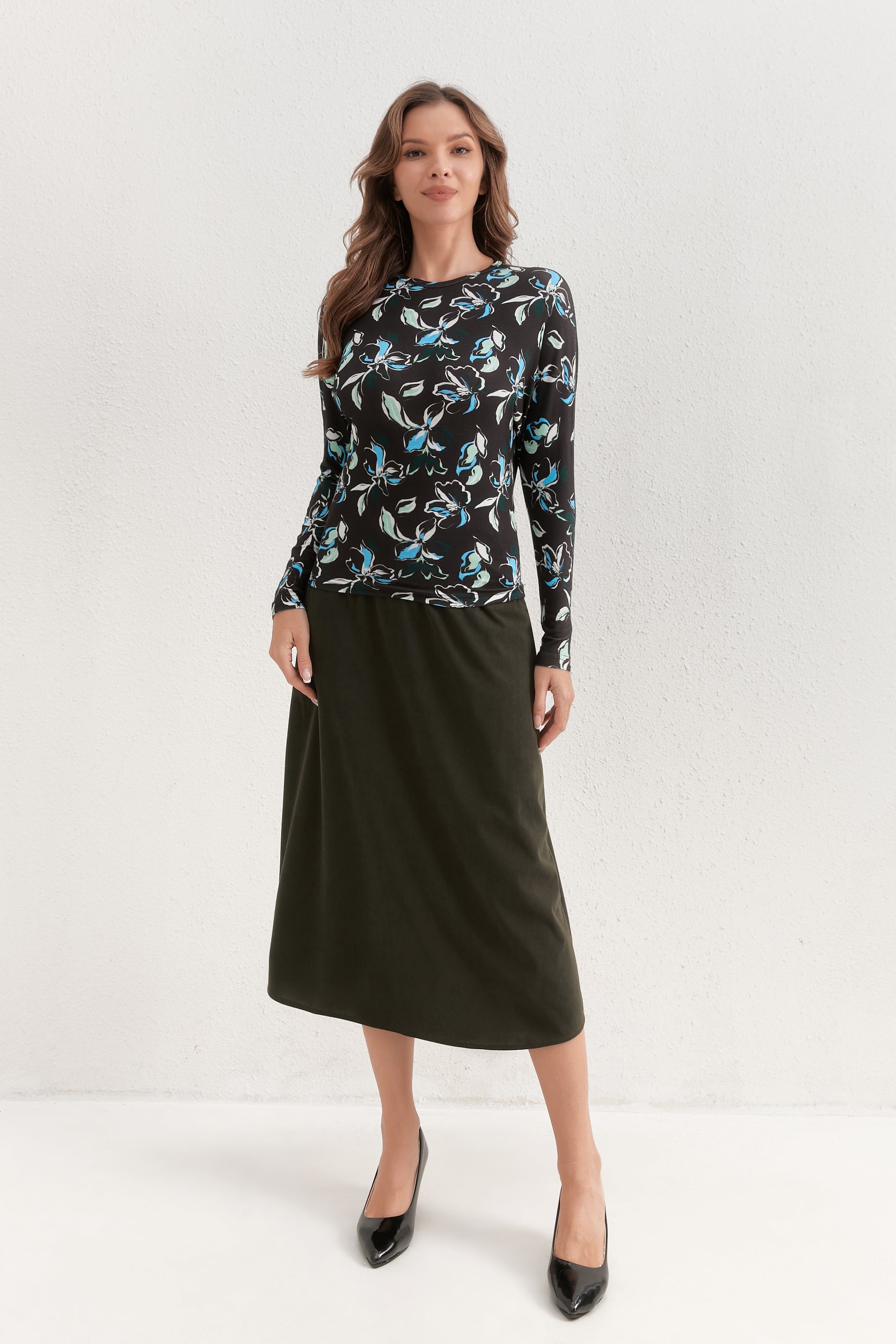 Emerald Suede Skirt