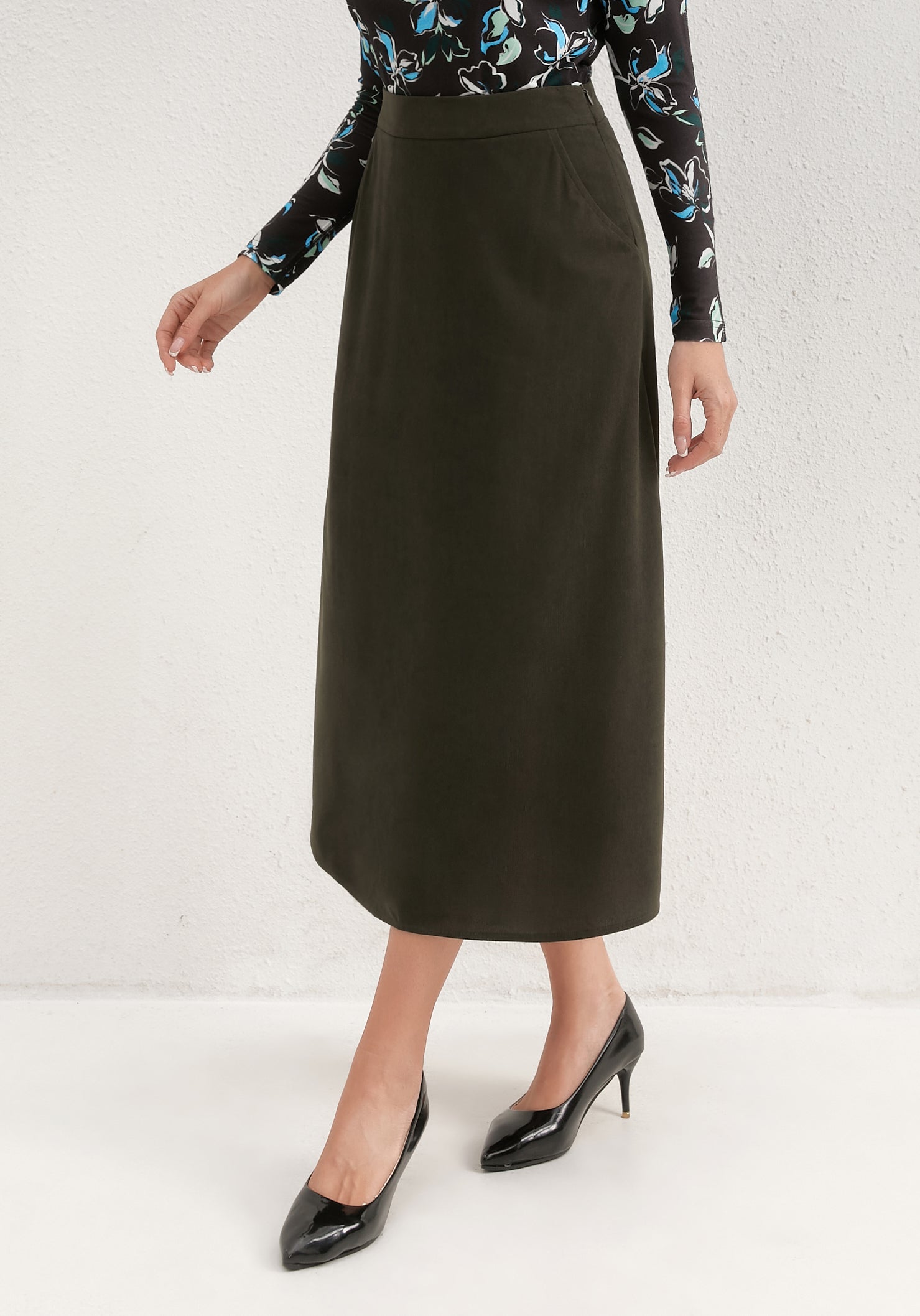 Emerald Suede Skirt