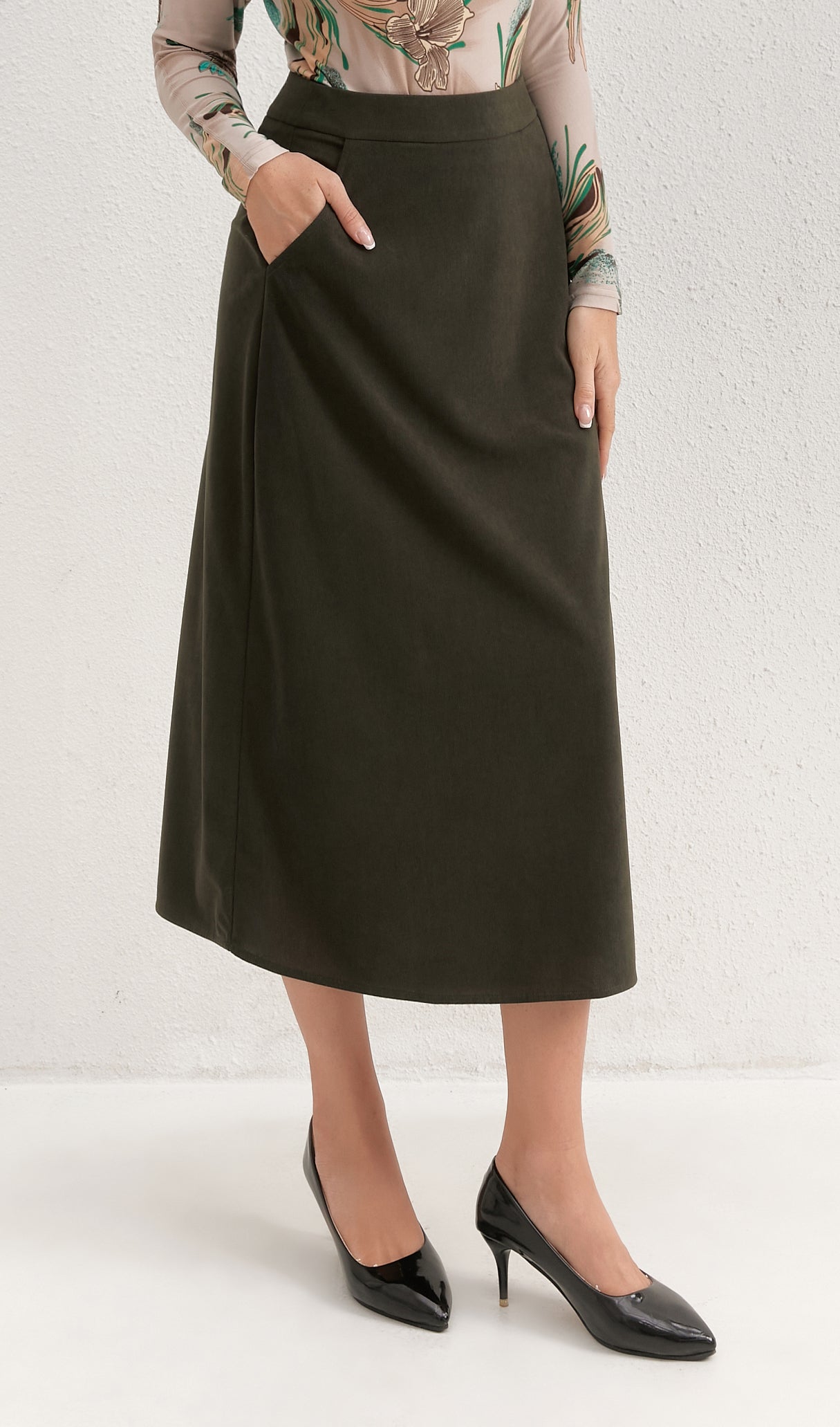 Emerald Suede Skirt