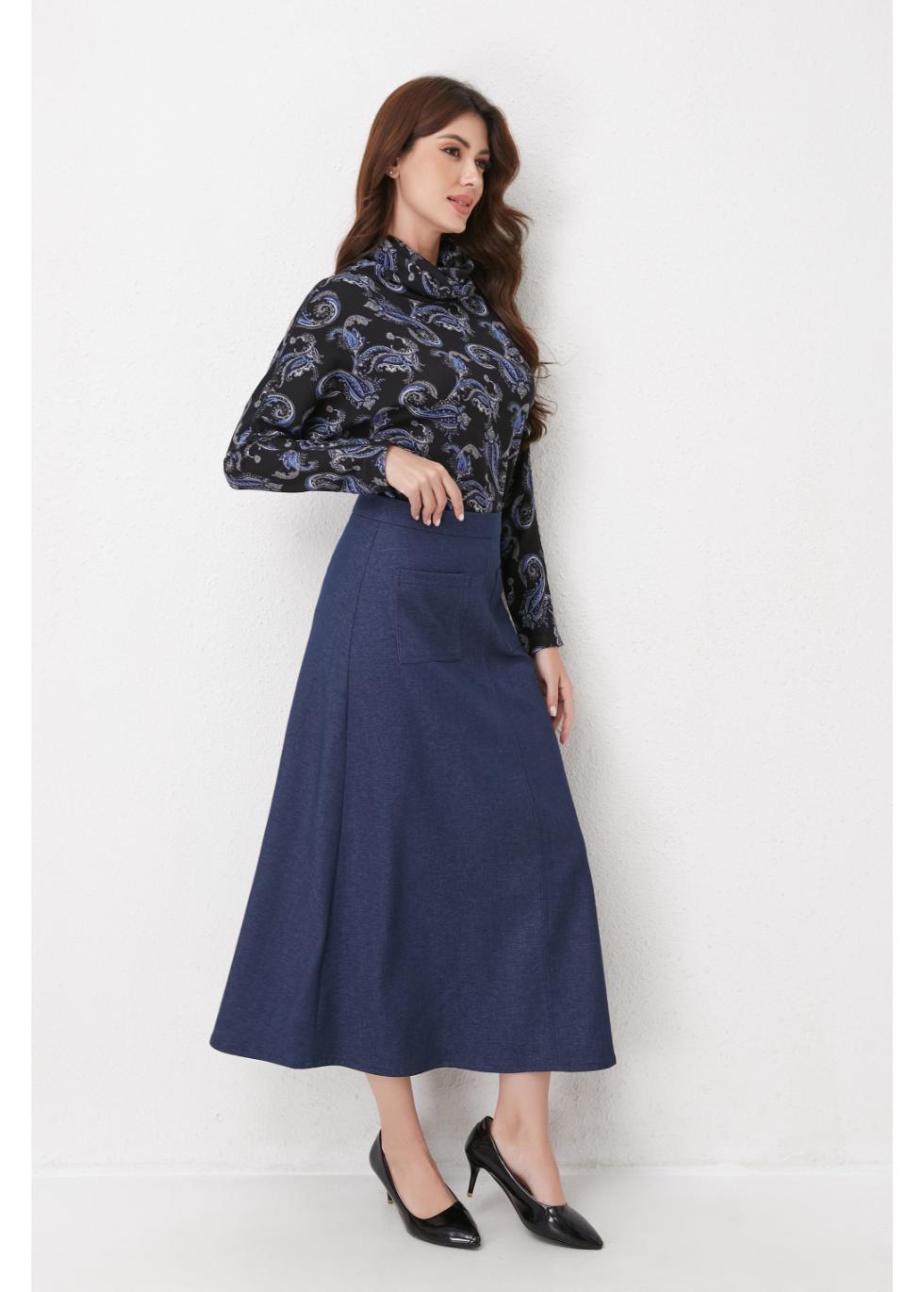 Sapphire Paisley Knit Top