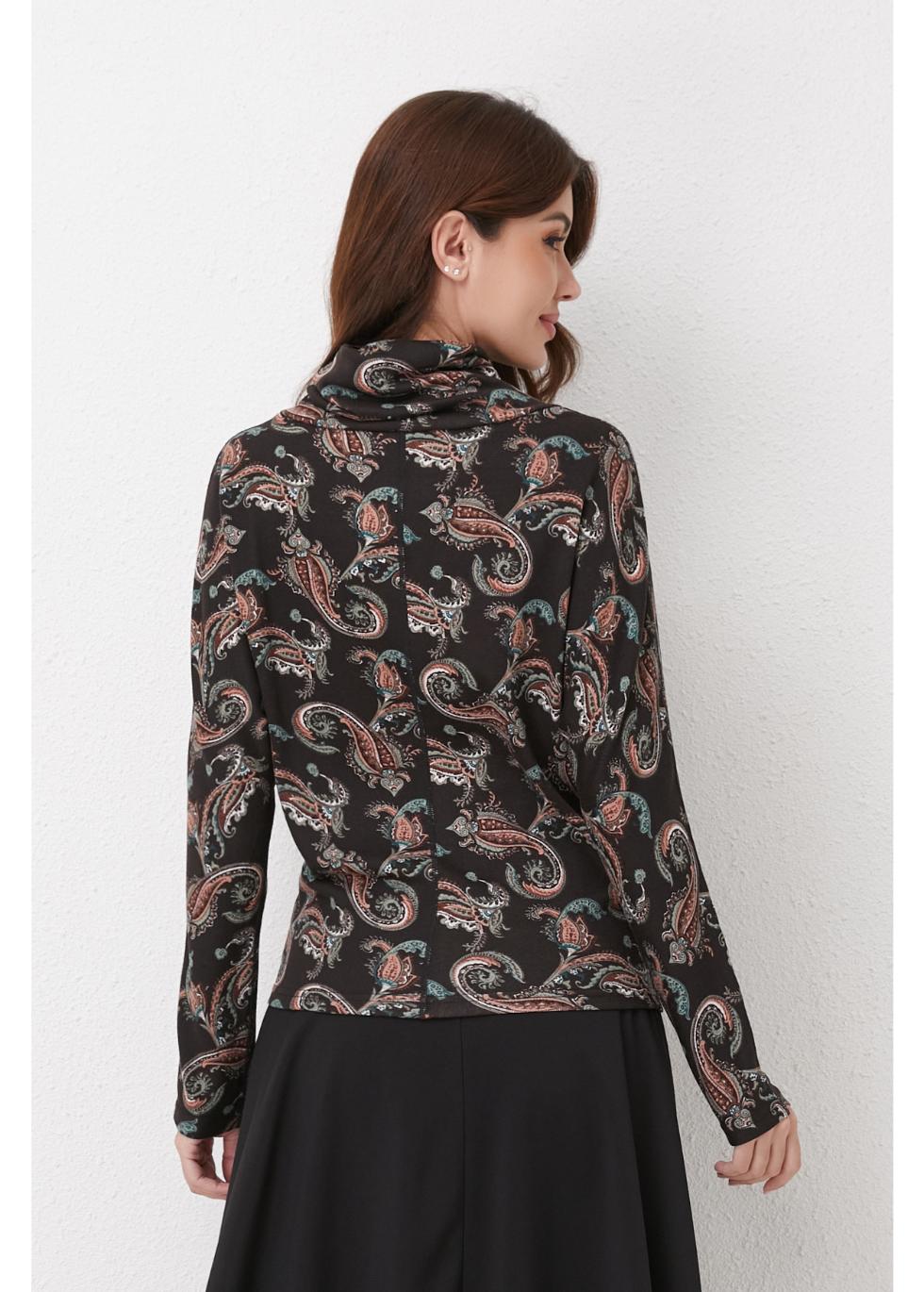 Emerald Paisley Knit Top