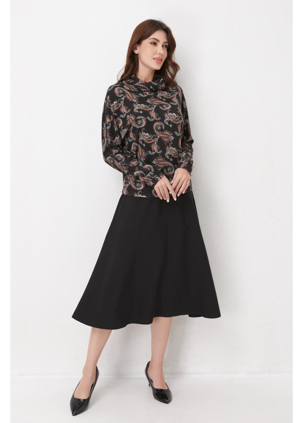 Emerald Paisley Knit Top