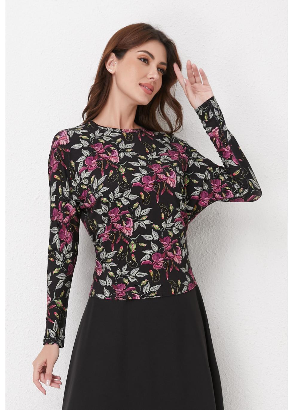 Plum Garden Knit Top