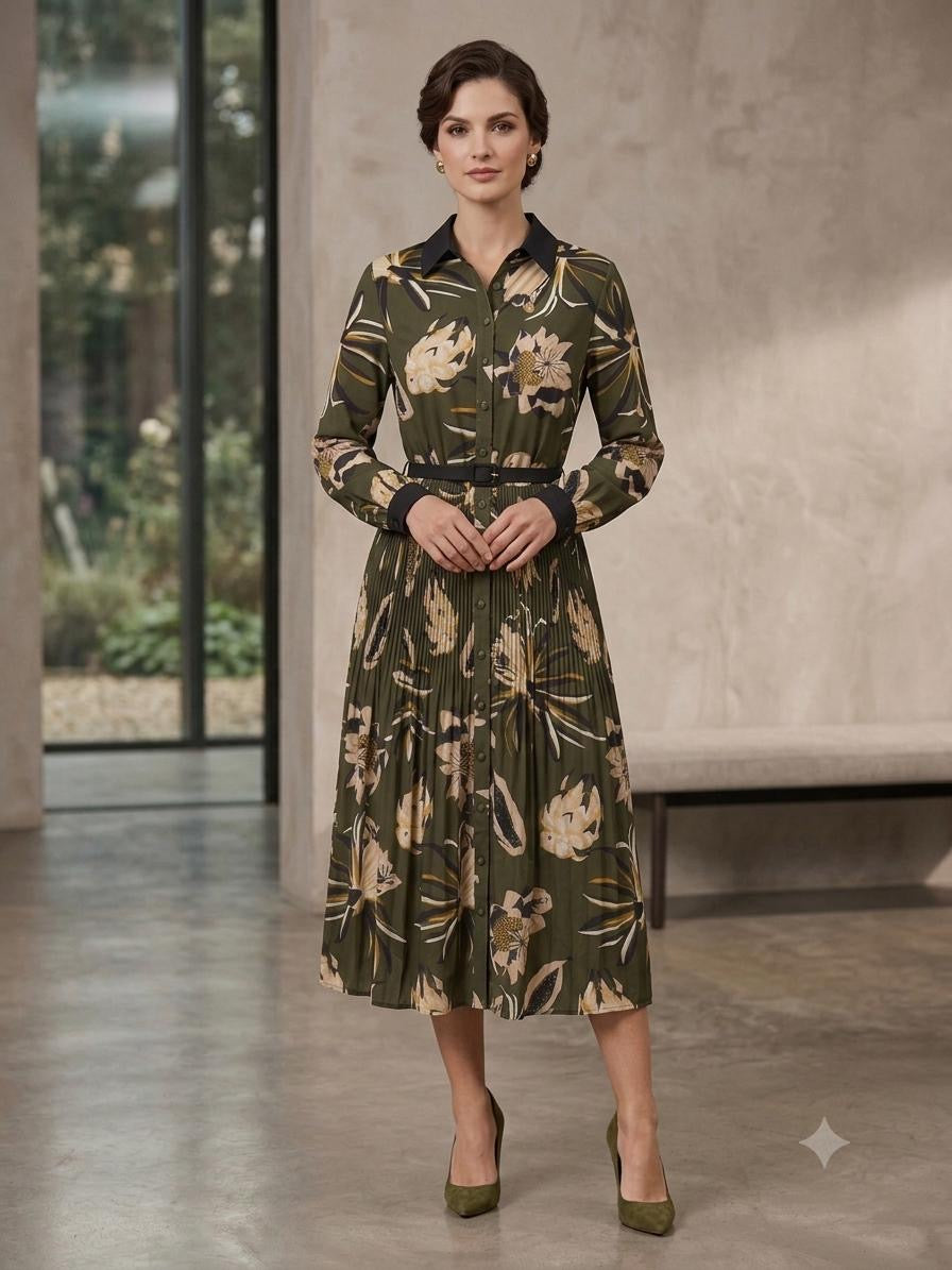 The Classic Lined Longline Midi Dress