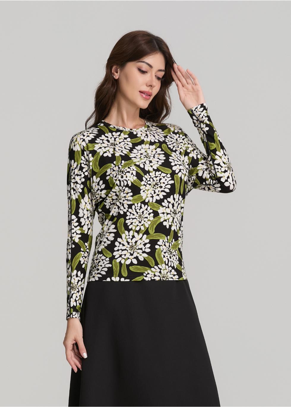 Midnight Garden Black/White Floral