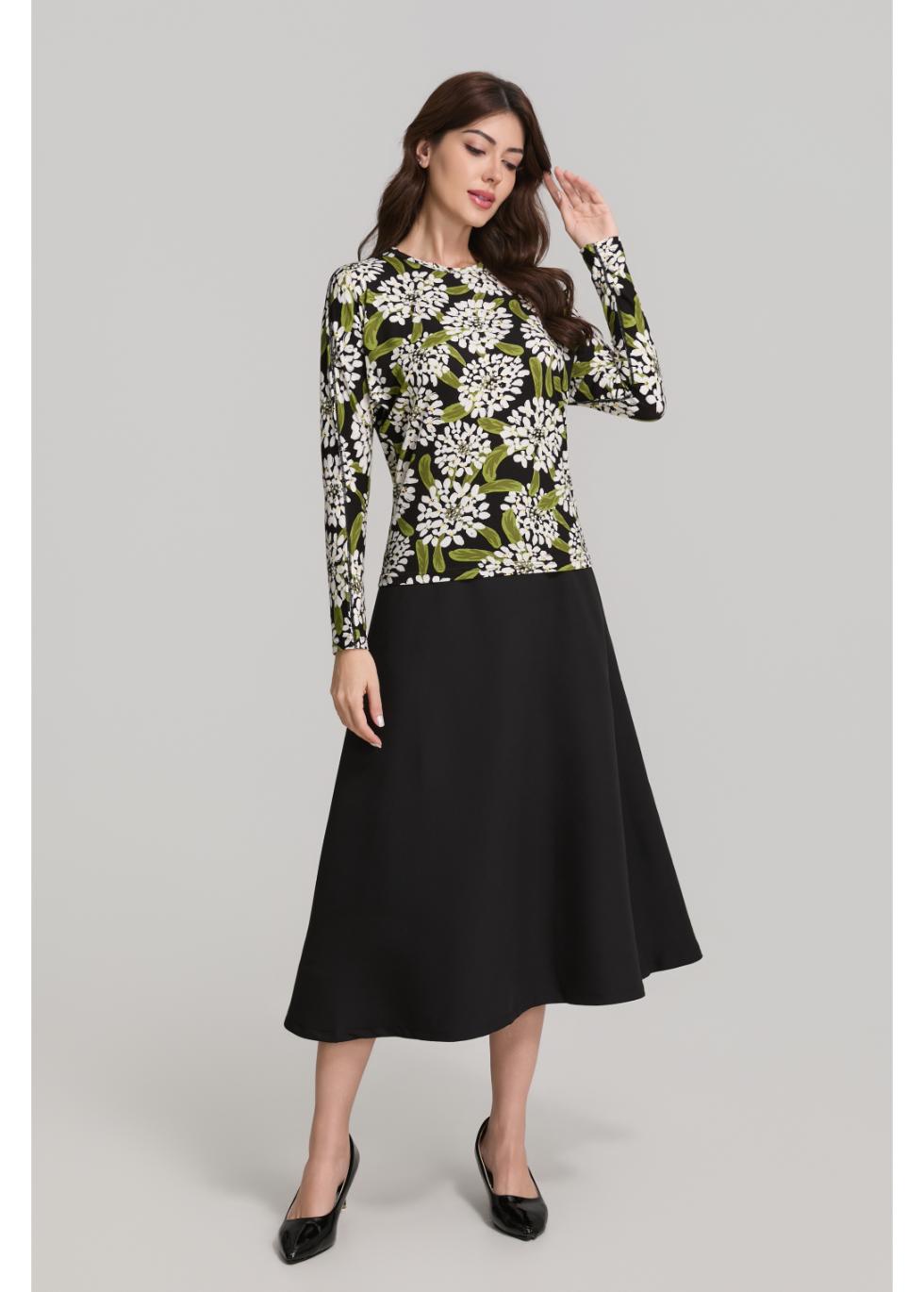 Midnight Garden Black/White Floral