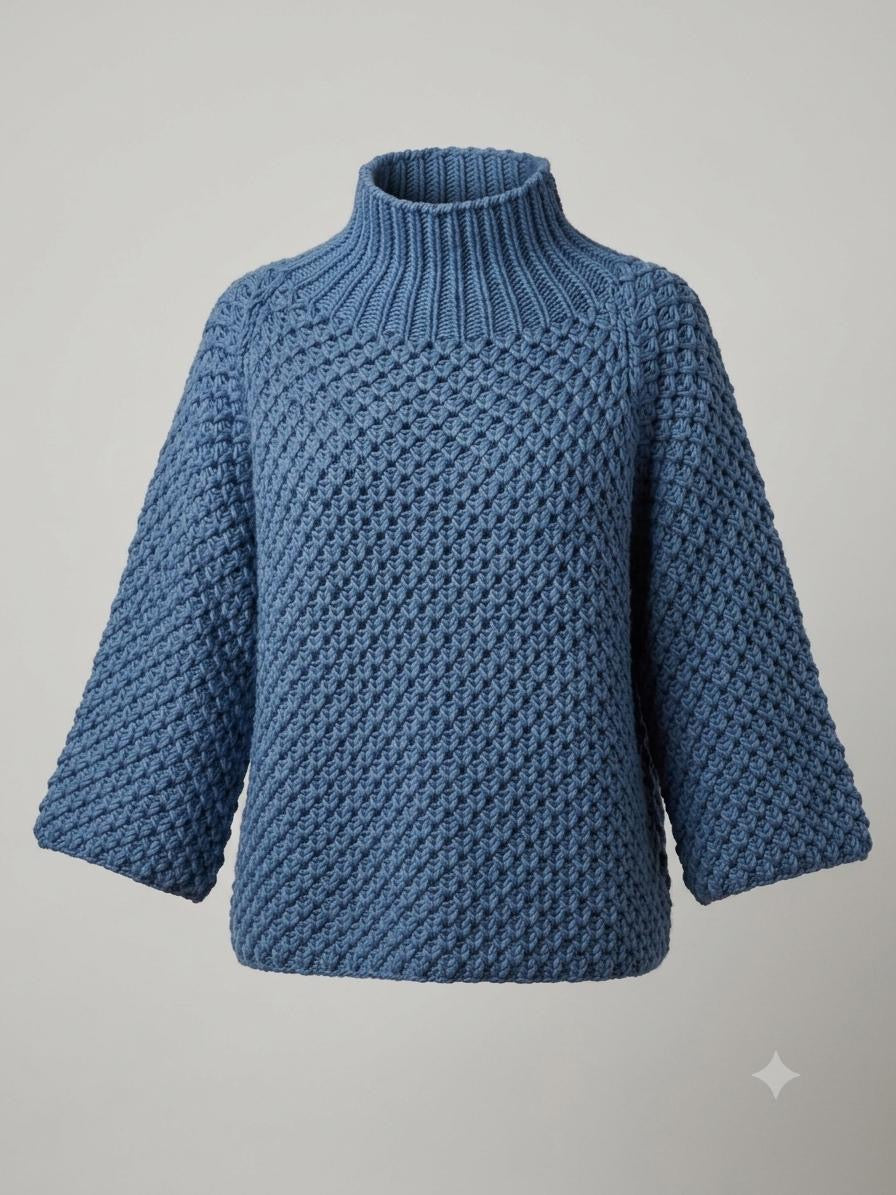 Made in Italy Wool & Alpaca Blend Chunky Knit Sweater