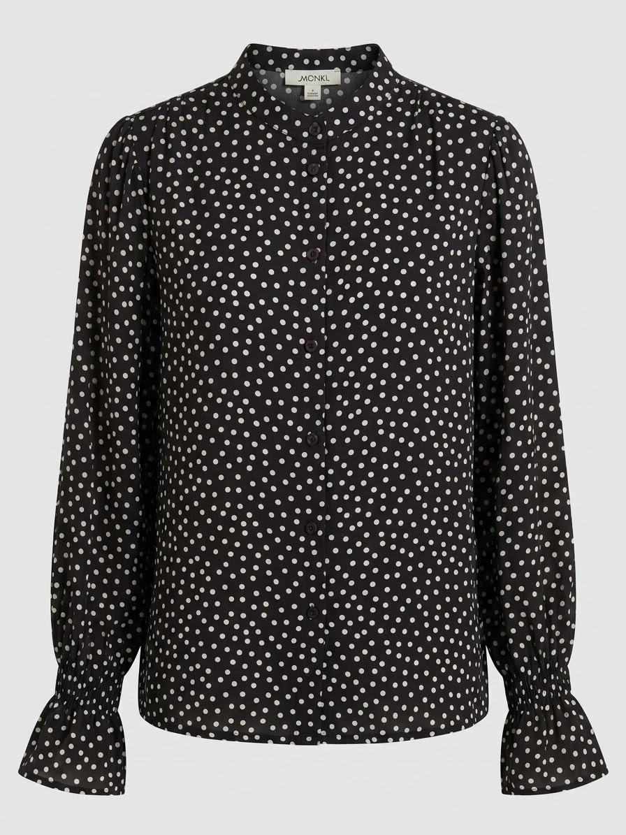 Brown Polka Dot Satin Viscose 2-Piece Set | Made in Italy