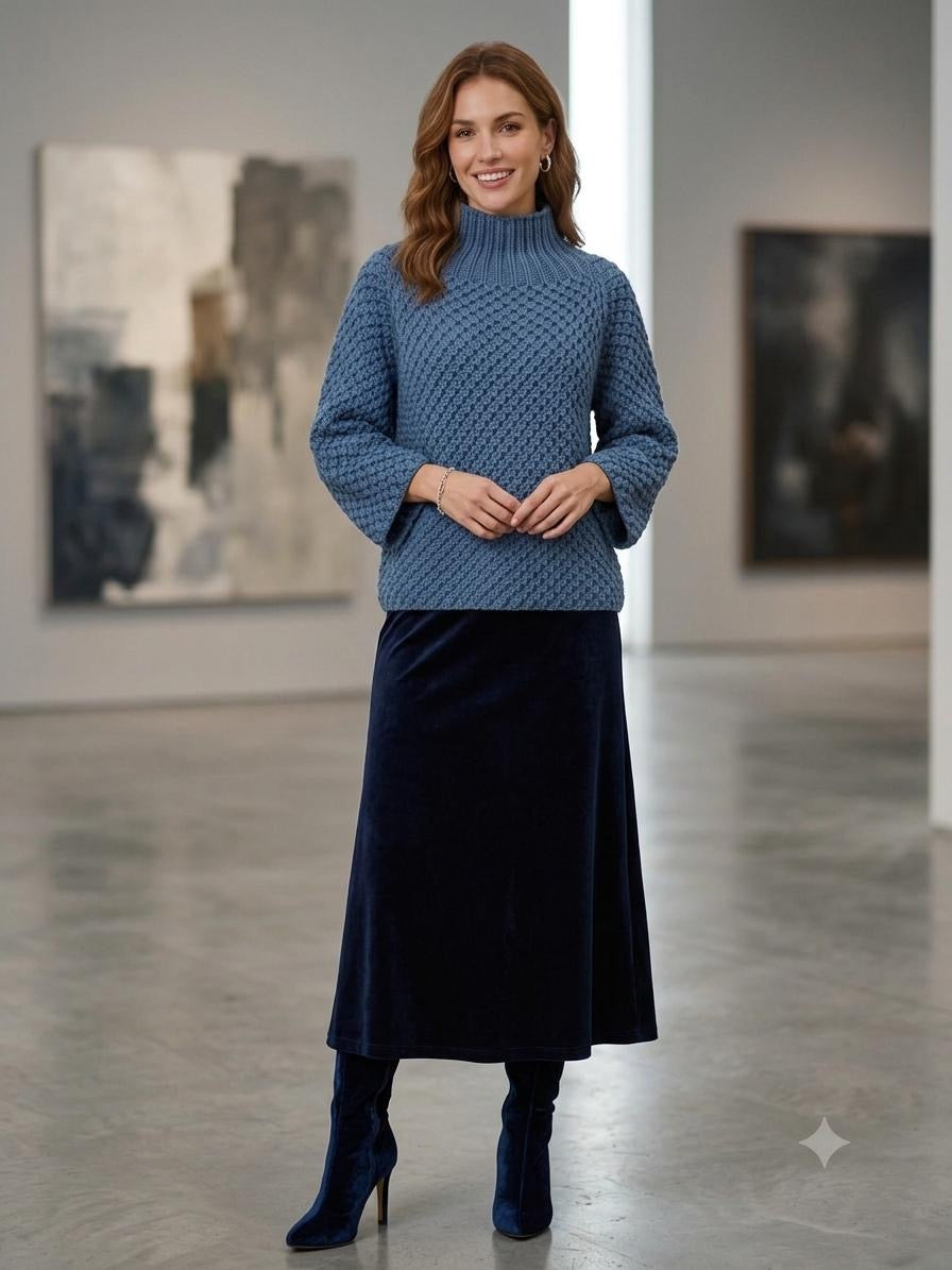 Made in Italy Wool & Alpaca Blend Chunky Knit Sweater