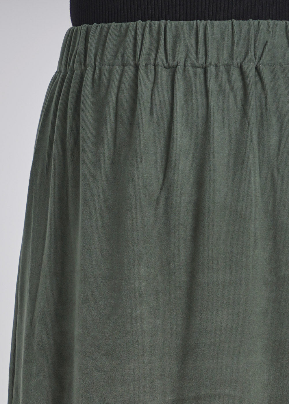 Classic Green Skirt with Black Stitch