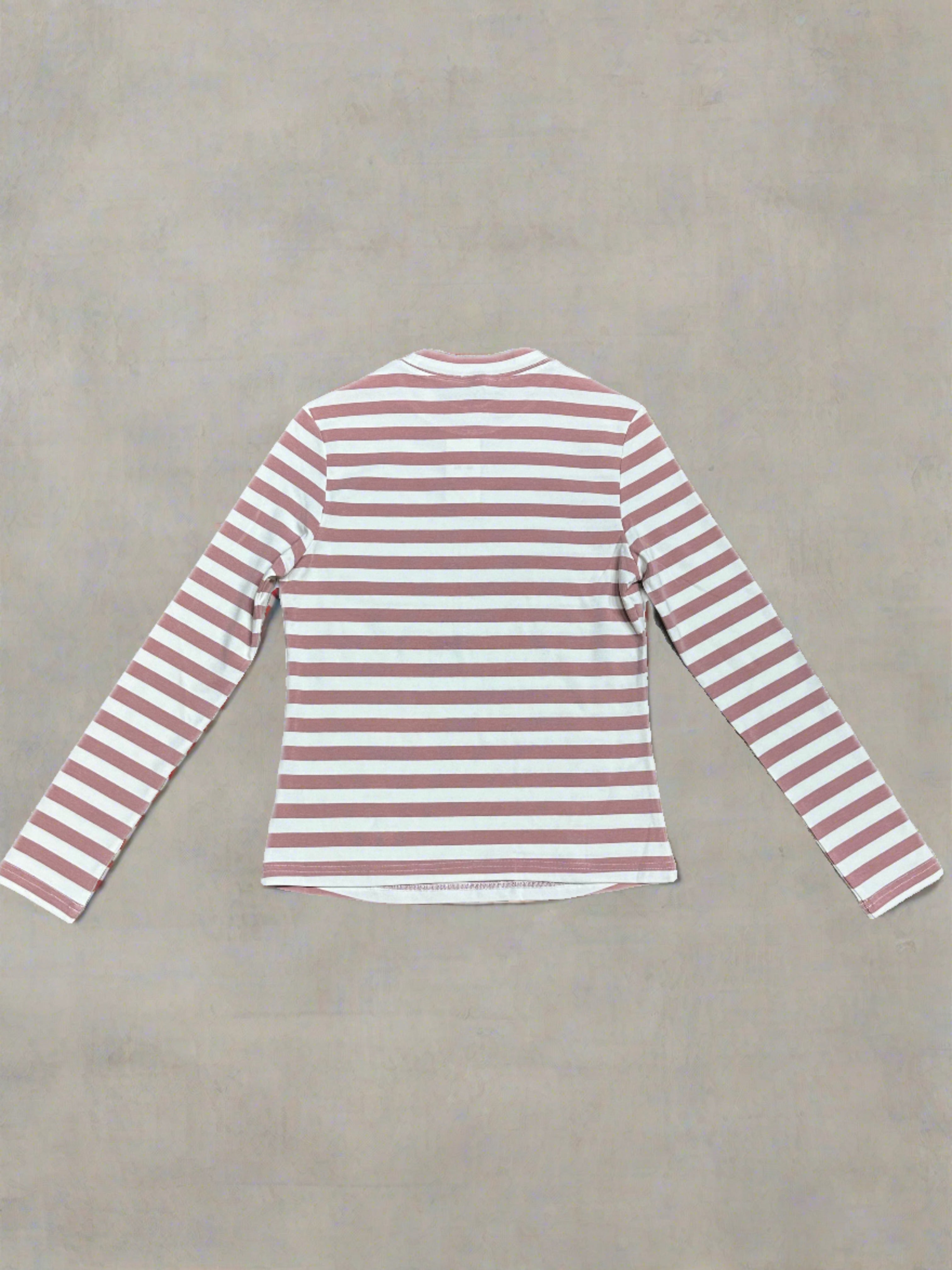 Peachy Striped Long Sleeve Shirt