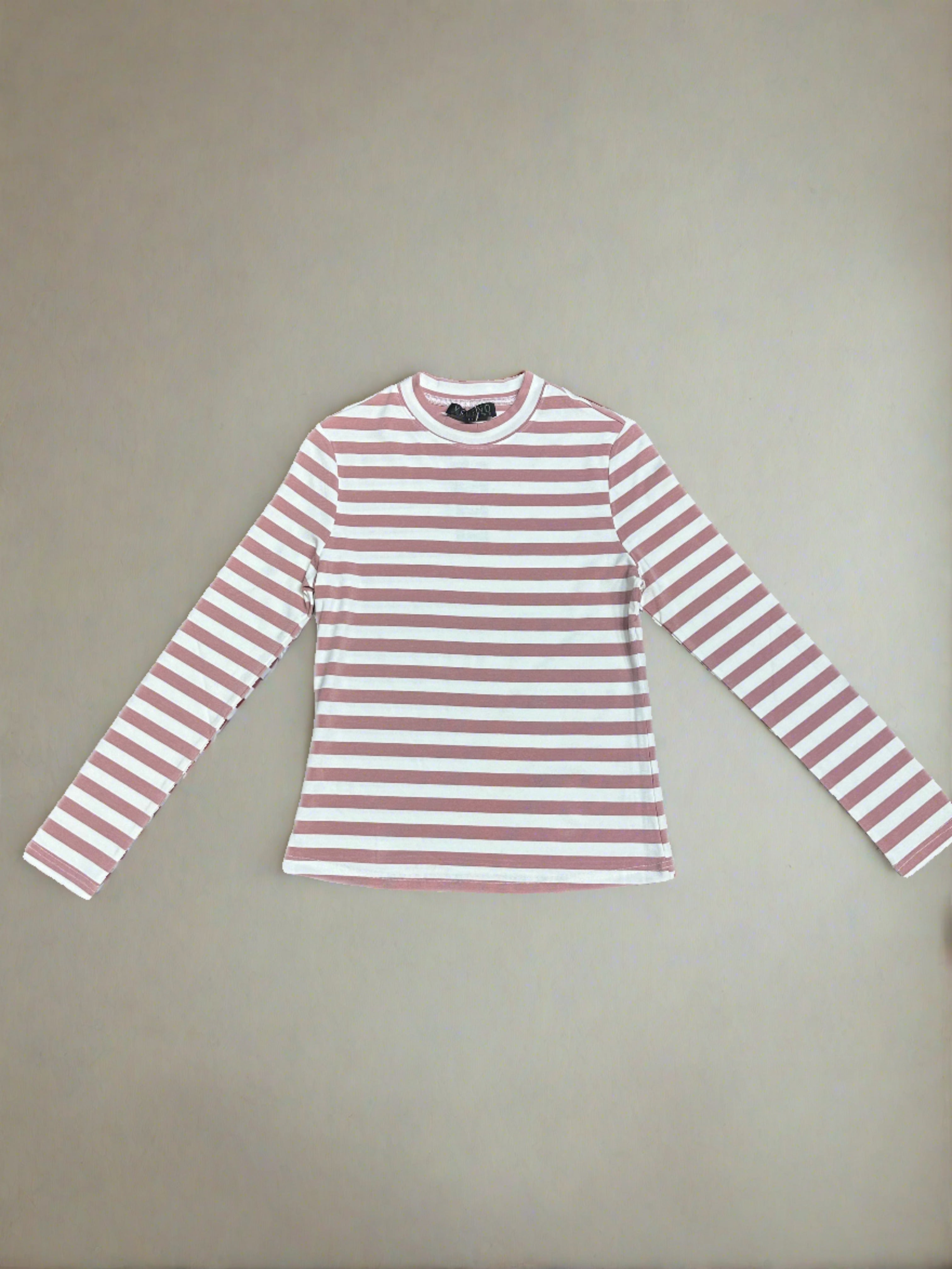 Peachy Striped Long Sleeve Shirt