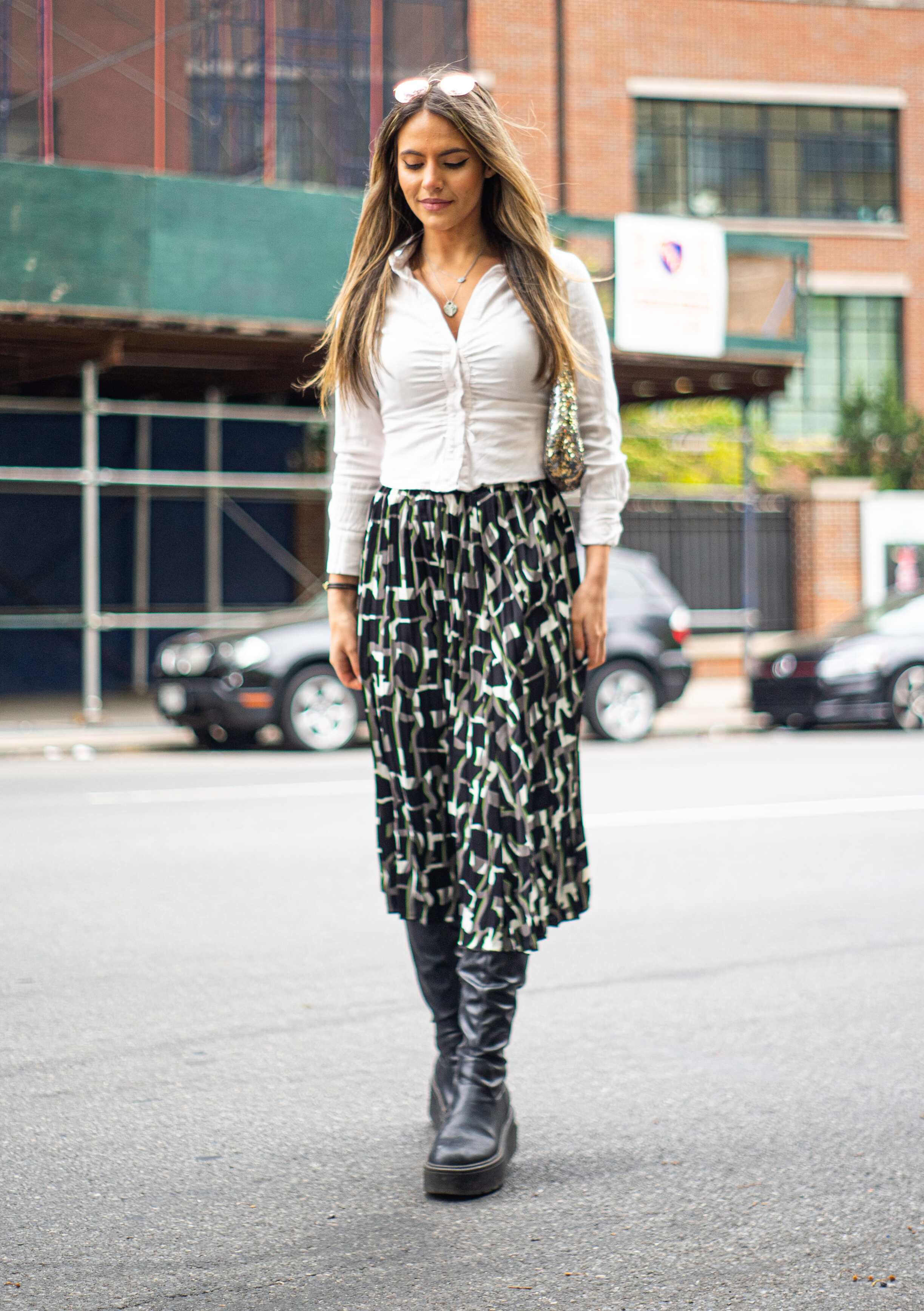 Chroma Print Midi Skirt