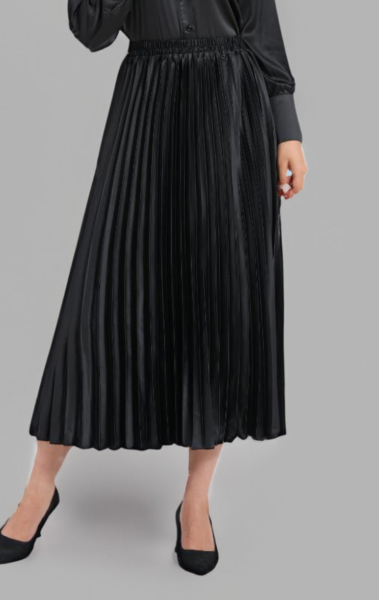 Midnight Muse Satin Skirt