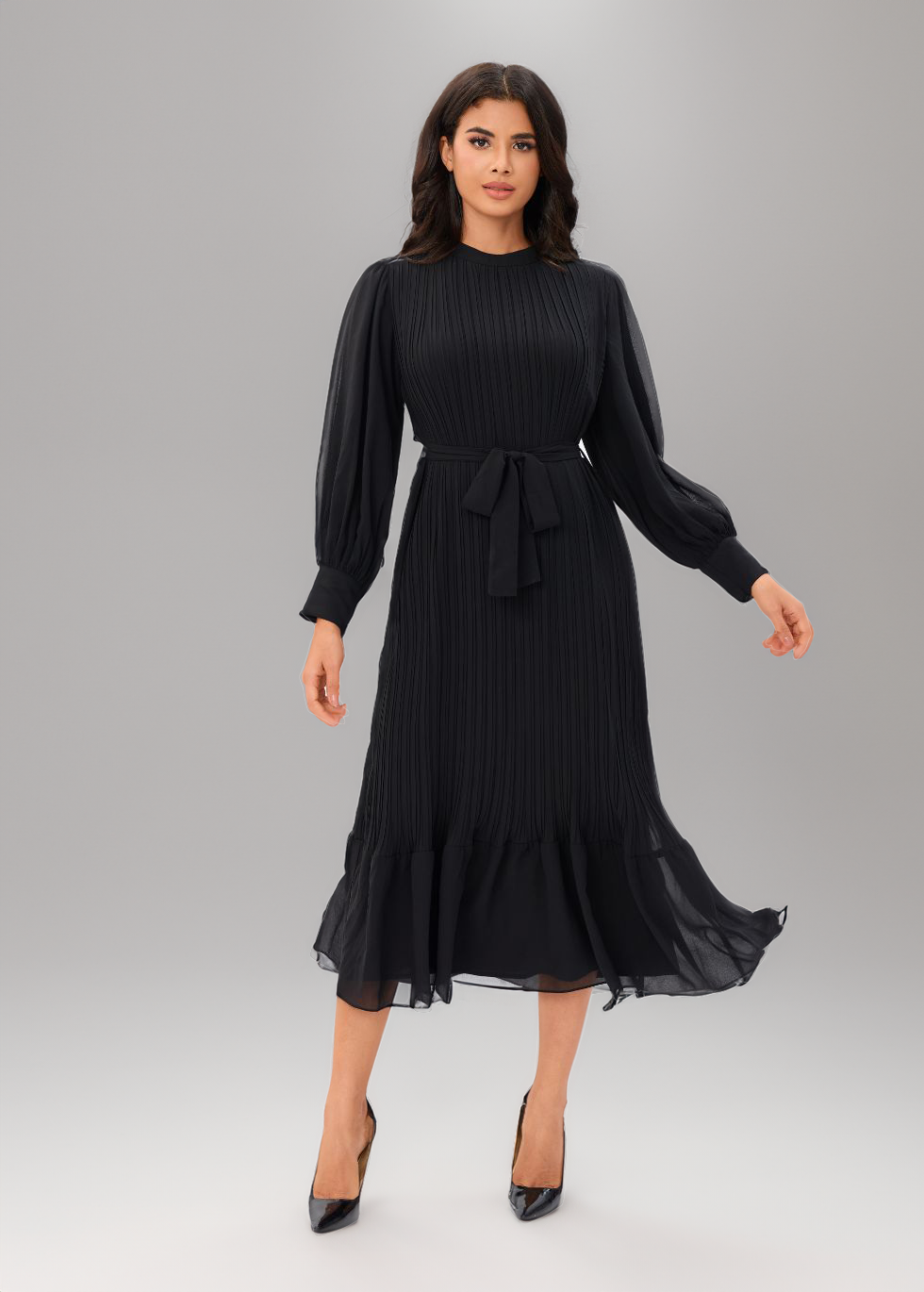 Classic Elegance Midi Dress - MissFinchNYC