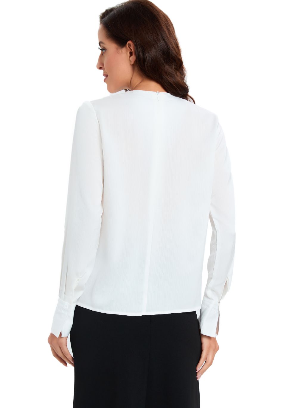 Pristine Elegance White Top - MissFinchNYC