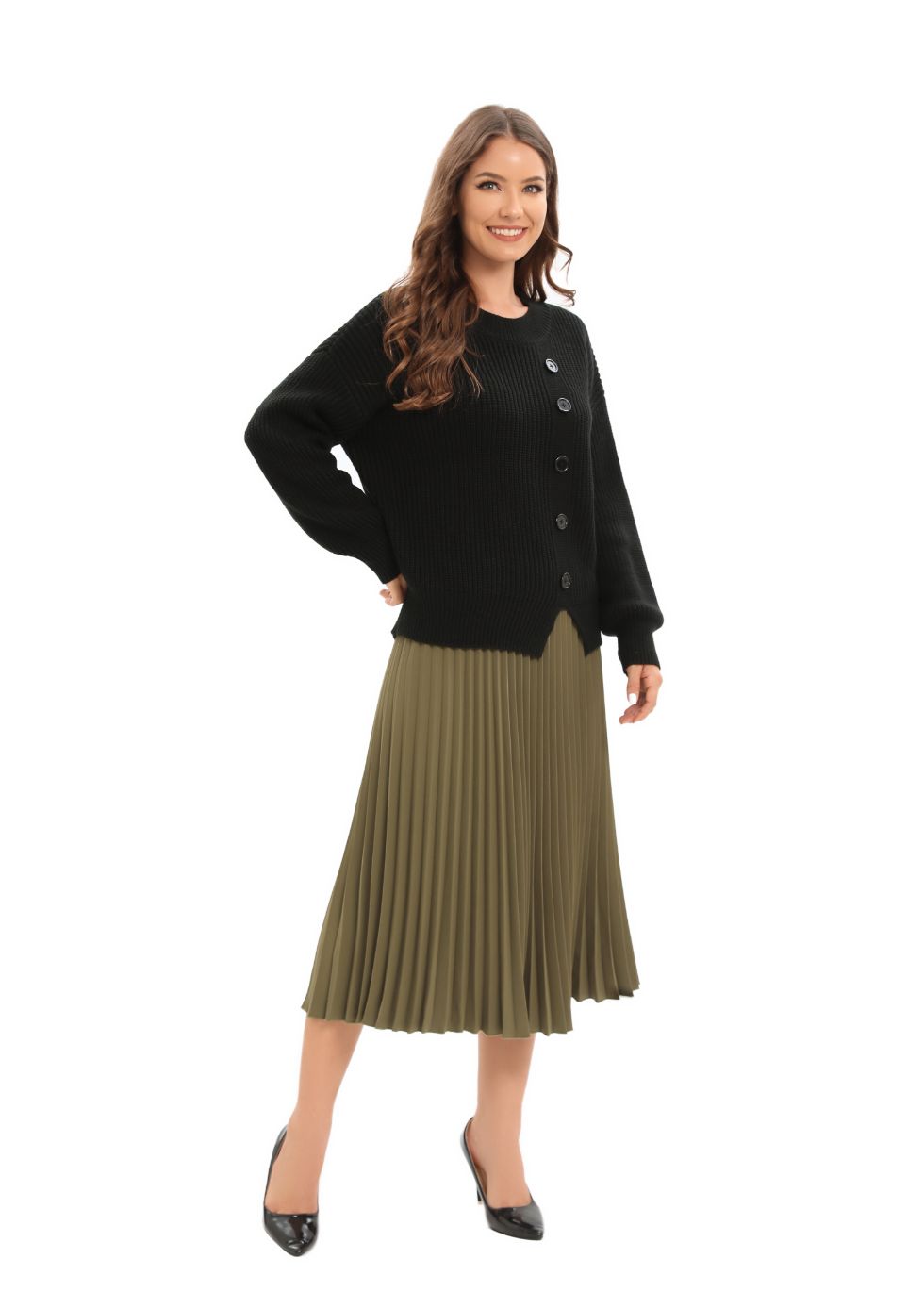 Long Sleeve Mix & Match Stylish Sweater - MissFinchNYC