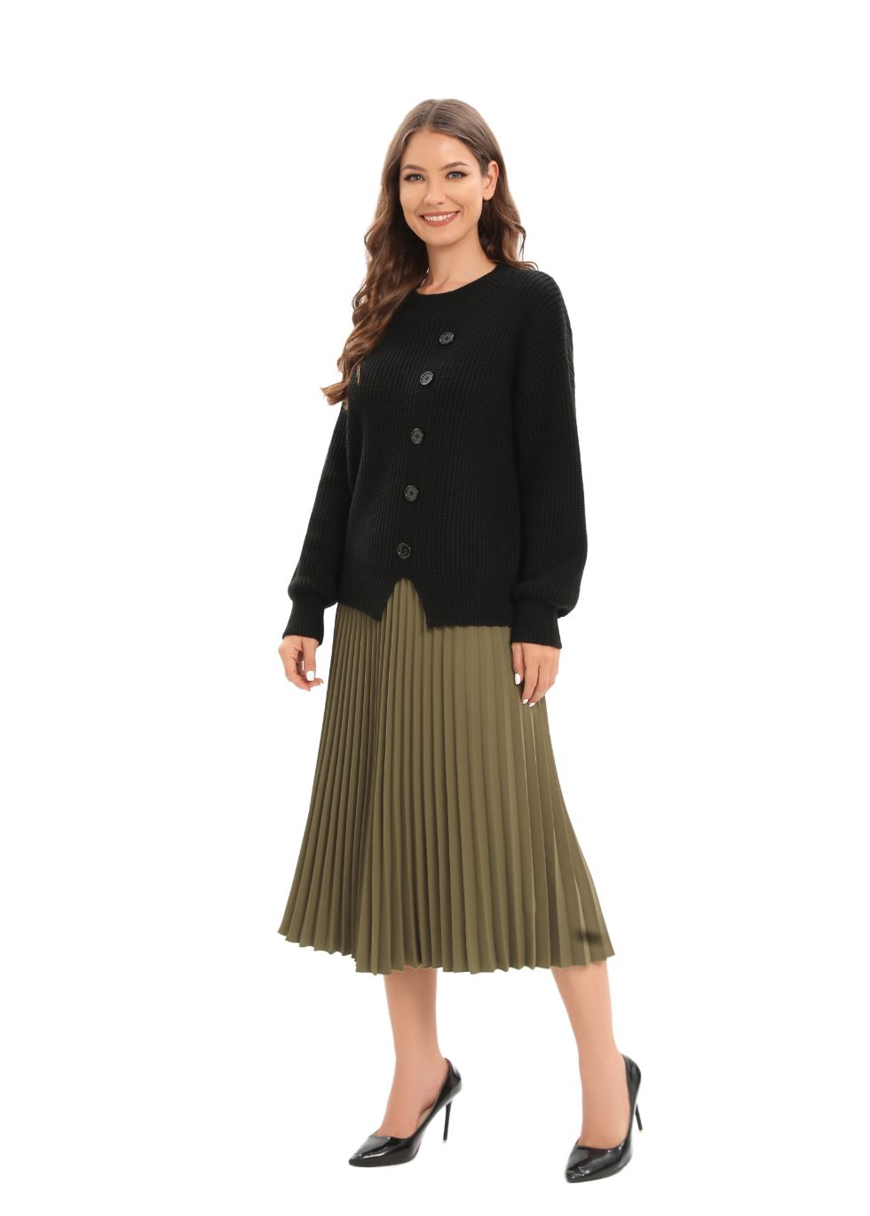 Long Sleeve Mix & Match Stylish Sweater - MissFinchNYC