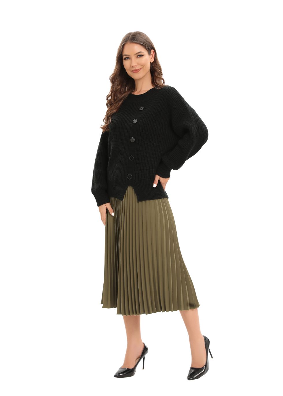 Long Sleeve Mix & Match Stylish Sweater - MissFinchNYC