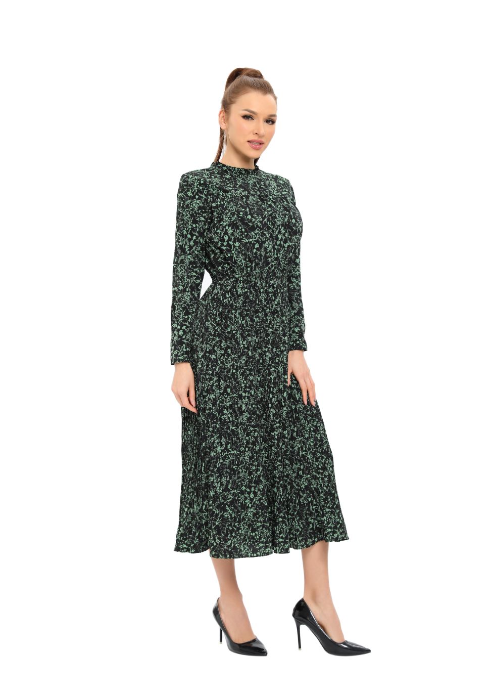 Whistles mini sales leopard pleated dress