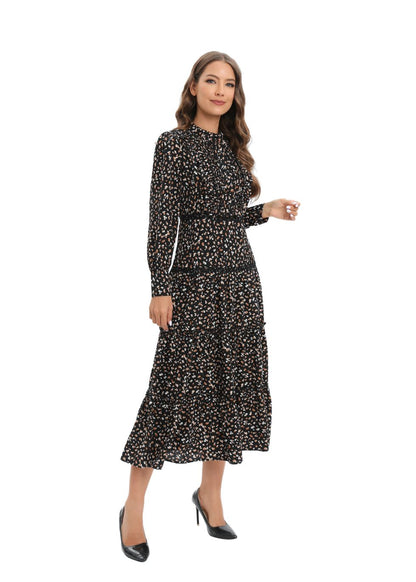 Pleated Elegance Midi Dress - MissFinchNYC