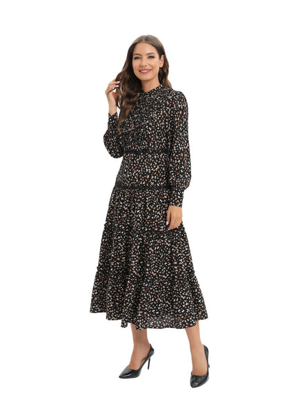 Pleated Elegance Midi Dress - MissFinchNYC