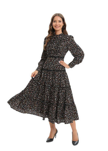 Pleated Elegance Midi Dress - MissFinchNYC