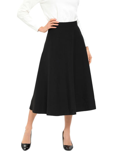 Classic Black A-Line 31 Inch Skirt - MissFinchNYC