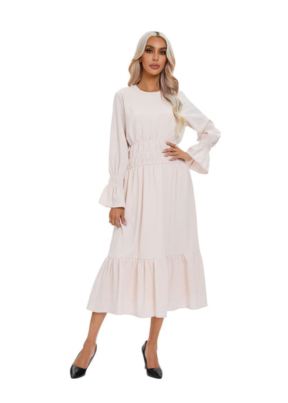 Charming Blush Layered Midi Dress - MissFinchNYC