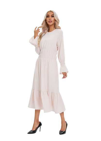 Charming Blush Layered Midi Dress - MissFinchNYC