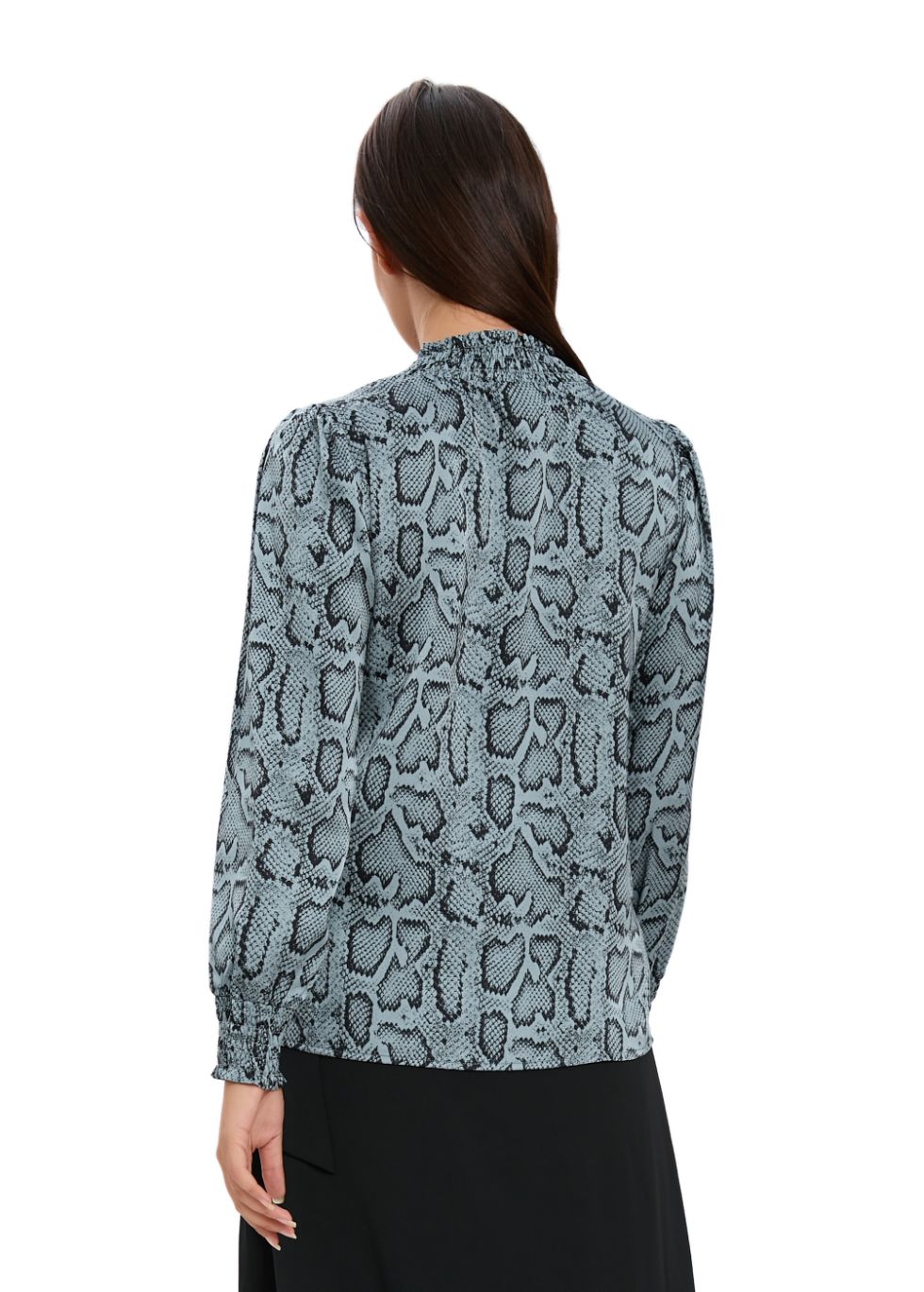 Blue Scale Print Shirt - MissFinchNYC