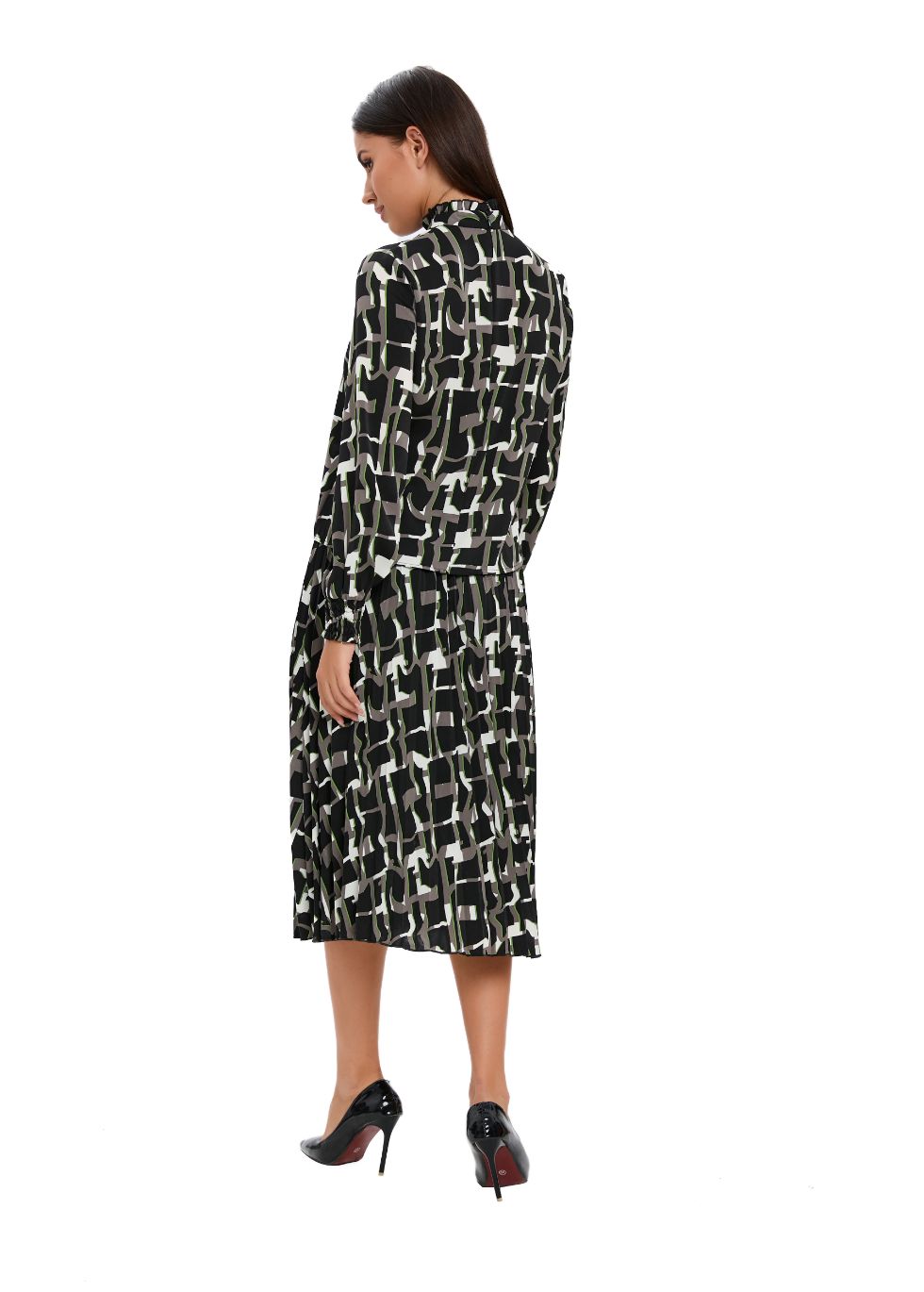 Chroma Print Two Piece Midi Dress Set - MissFinchNYC