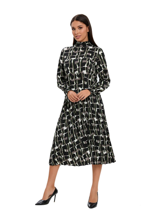 Chroma Print Two Piece Midi Dress Set - MissFinchNYC